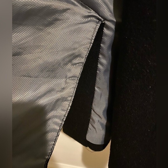 Calvin Klein Black Wool Double Breasted Peacoat - Picture 7 of 12